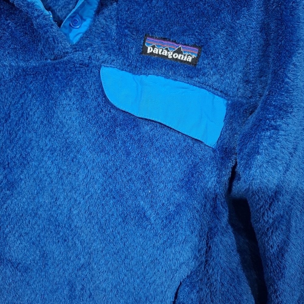 Patagonia Women's Small Blue Re-Tool Snap-T Fleece Pullover Jacket Fall Winter - Picture 3 of 10